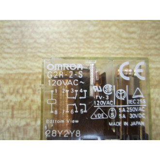 Omron G2R-2-S-120V Relay G2R-2-S-120V AC - Used