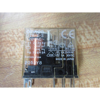 Omron G2R-2-S-120V AC Relay G2R-2-S-120VAC - Used