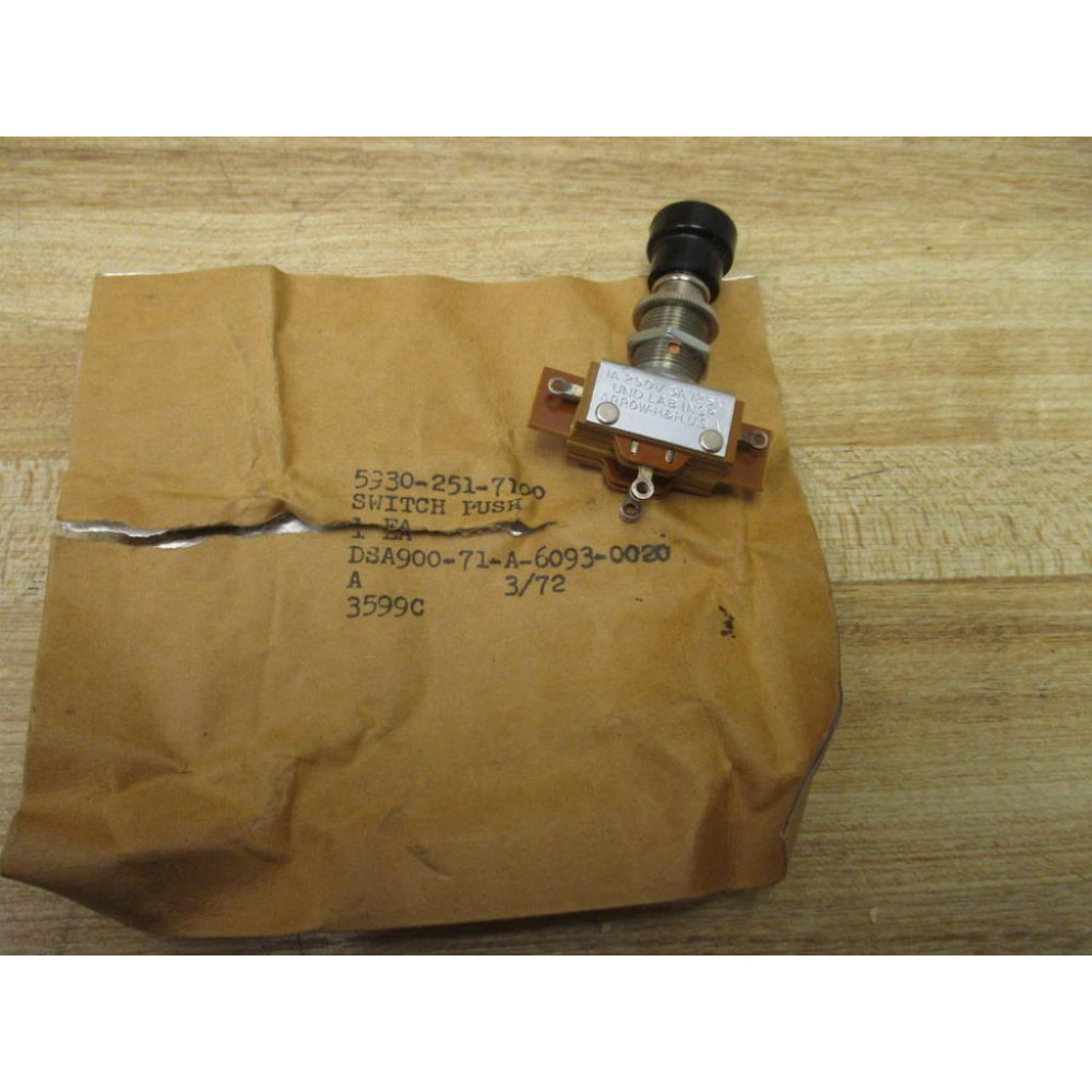 Arrow H&H 5930-251-7100 Push Button Switch 59302517100