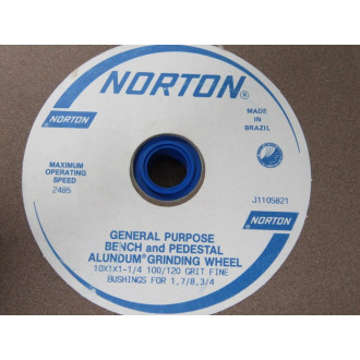 Norton J11058210 Alundum Grinding Wheel 10 x 1 x 1-14"