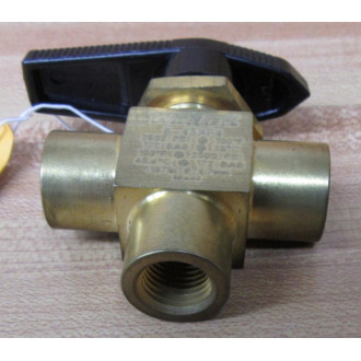 WhiteySwagelok B-43XF4 3 Way Ball Valve B43XF4