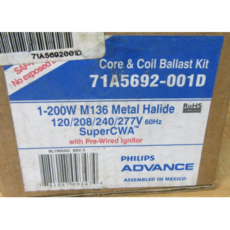 Philips Advance 71A5692-0001D Ballast Kit 71A56920001D