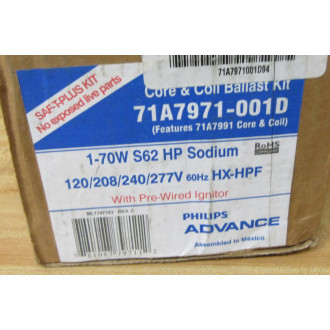 Advance 71A7971-001D Core & Coil Ballast Kit 71A7971001D WO Mount Bracket
