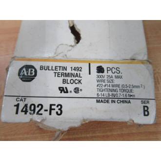 Allen Bradley 1492-F3 Terminal Block 1492F3 (Pack of 21)