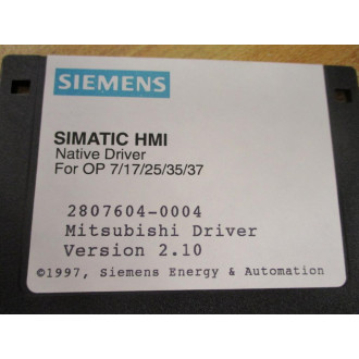 Siemens 2807604-0004 SIMATIC HMI Native Dirver 28076040004