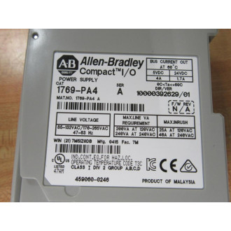 Allen Bradley 1769-PA4 Power Supply 1769PA4 Ser.A