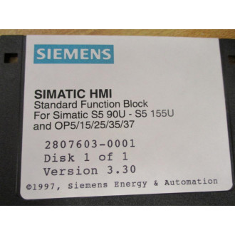Siemens 2807603-0001 SIMATIC HMI Standard Function Block 28076030001 - New No Box