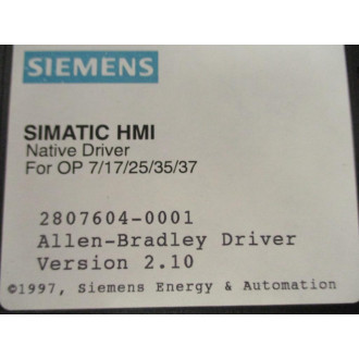 Siemens 2807604-0001 SIMATIC HMI Native Driver 28076040001 - New No Box
