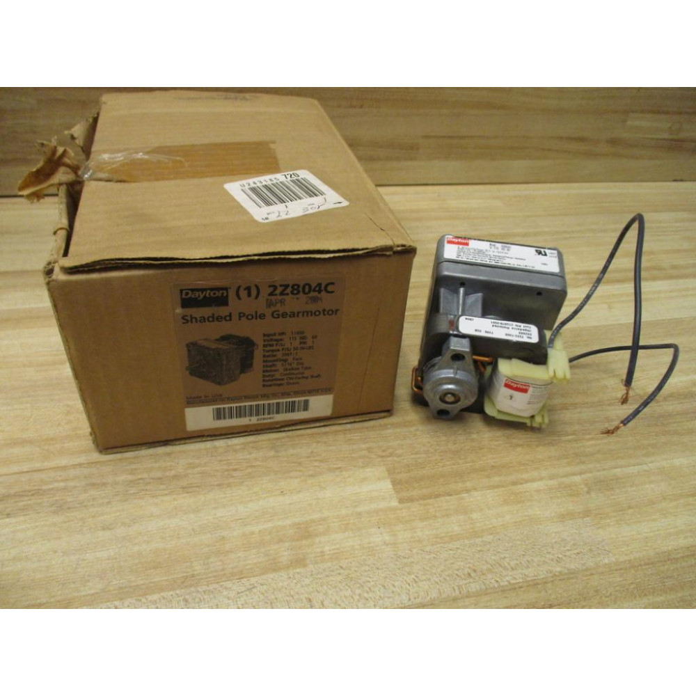 Dayton 2Z804C Shaded Pole Gearmotor Dayton 2Z804C Shaded Pole Gearmotor