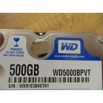 Western Digital WD5000BPVT 500GB 205" Hard Drive  WD5000BPVT-00HXZT1 - Used Western Digital WD5000BPVT 500GB 205" Hard Drive  WD5000BPVT-00HXZT1 - Used