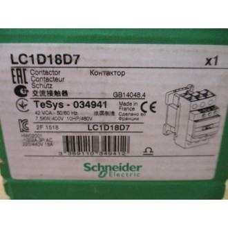 Schneider Electric LC1D18D7 TeSys Contactor
