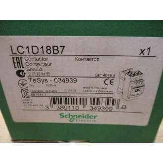 Schneider Electric LC1D18B7 Telemecanique, TeSys Contactor