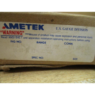 Ametek P-1590 Water Pressure Gauge P1590