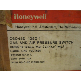 Honeywell C6045D 1050 1 AirGas Pressure Switch C6045D10501