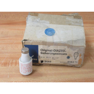 Siemens 5SB27 Bottle Fuse 20A-500V (Pack of 22)