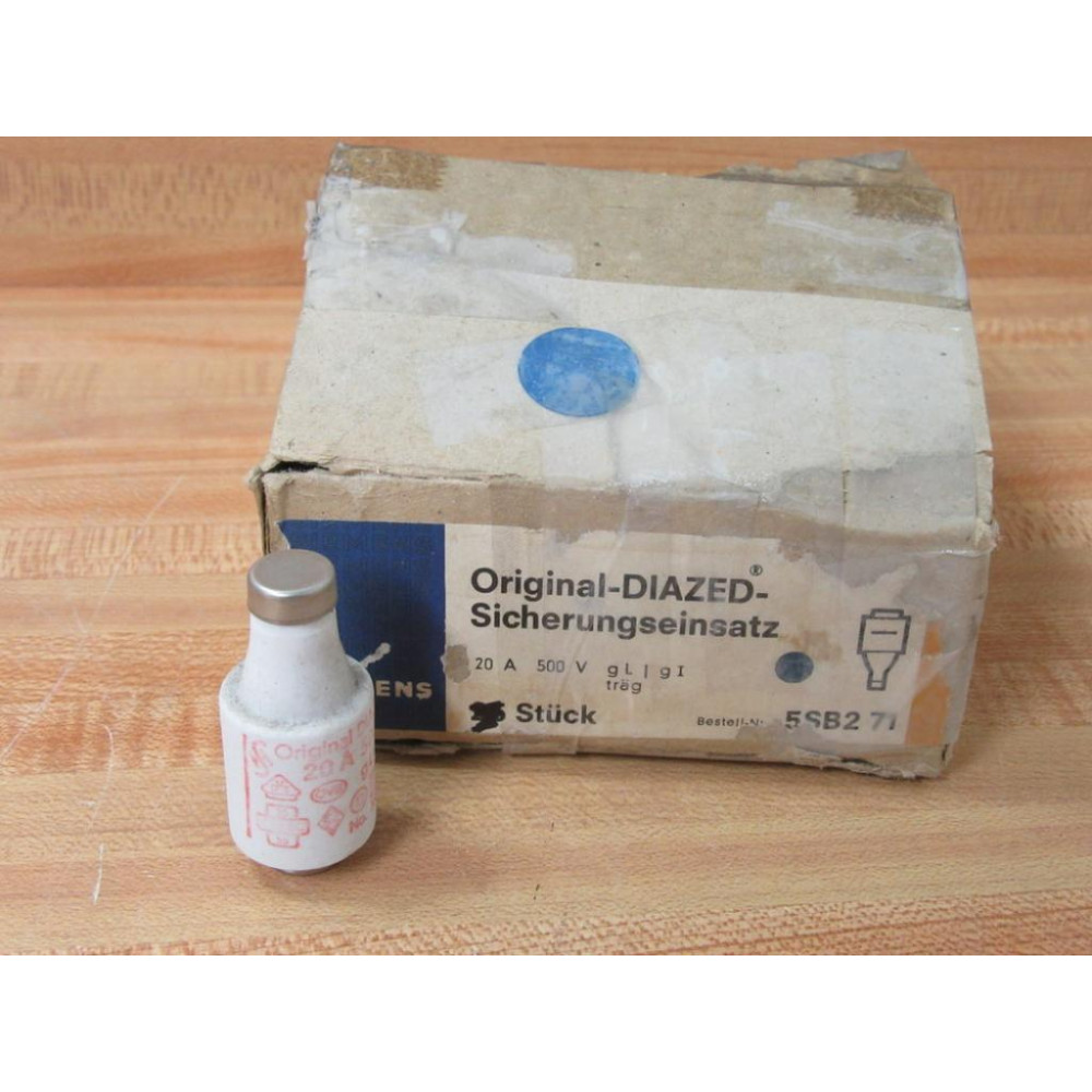 Siemens 5SB27 Bottle Fuse 20A-500V (Pack of 22)