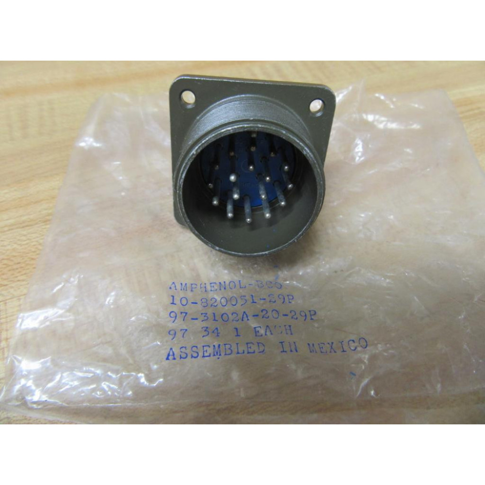 Amphenol 10-820051-29P Amp Connector 97-3102A-20-29P MS3102A-20-29P