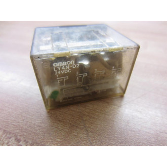 Omron LY4N-D2-24V Relay LY4N-D2-24V DC Coil 24VDC - Used