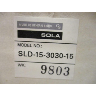 Sola SLD-15-3030-15 Linear DC Power Supply SLD15303015