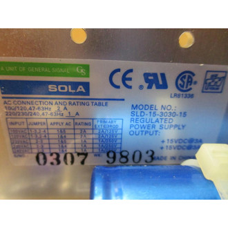 Sola SLD-15-3030-15 Linear DC Power Supply SLD15303015