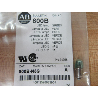 Allen Bradley 800B-N5G LED Lamp 800BN5G