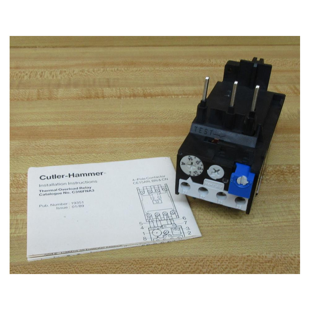 Cutler Hammer C316-FNA3F Overload Relay C316FNA3F 1-1.4A - New No Box