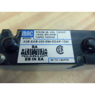 MAC 92B-EAB-000-DM-DDAP-1DM Valve DM3A-DDAP-1DM - Used