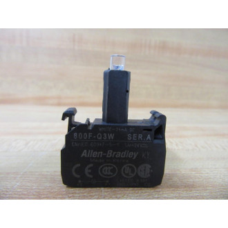 Allen Bradley 800F-Q3W Latch Mount 800FQ3W 24mA DC Ser. A - New No Box
