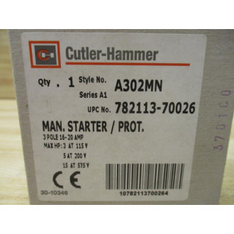 Cutler HammerEaton A302MN Starter Motor Protector