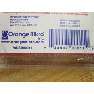 OrangeMicro USB 2.0 PCI 2 Port USB 2.0 PCI Card PTI-202