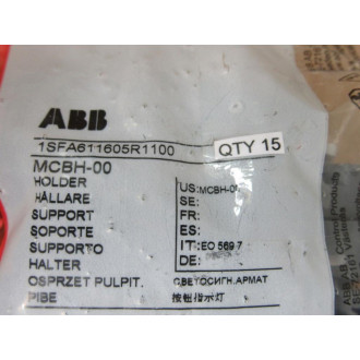 ABB MCBH-00 ABB Plastic Holder 1SFA611605R1100 (Pack of 15)