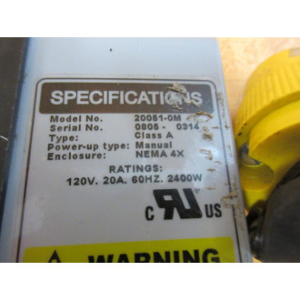 Daniel Woodhead 20051-0M Ground Fault Circuit Interrupter 200510M WConnectors - Used