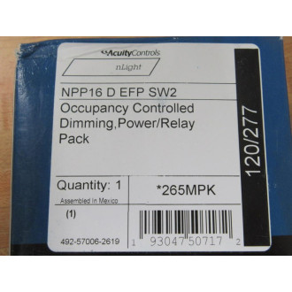 Acuity Controls NPP16 D EFP SW2 PowerRelay Pack NPP16DEFPSW2