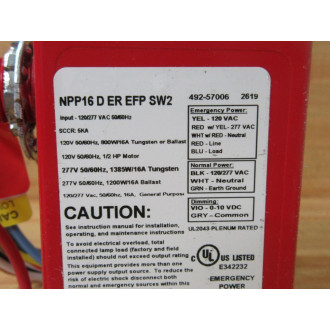 Acuity Controls NPP16 D ER EFP SW2 PowerRelay Pack NPP16DEREFPSW2