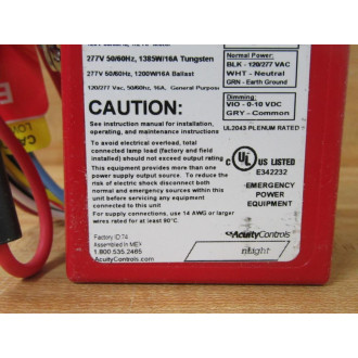 Acuity Controls NPP16 D ER EFP SW2 PowerRelay Pack NPP16DEREFPSW2