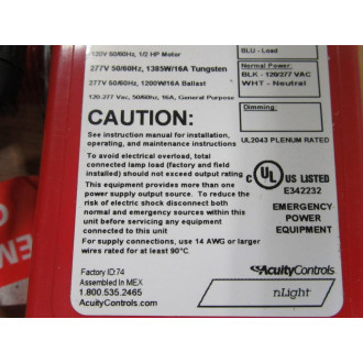 Acuity Controls NPP16 ER EFP PowerRelay Pack NPP16EREFP