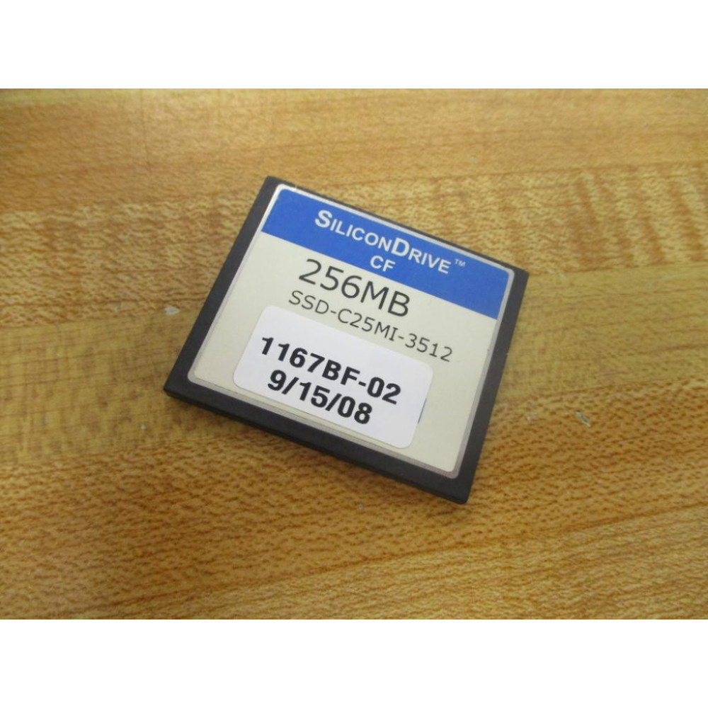 SiliconSystems, SSD-C25MI-3512 256MB SiliconDrive CF SSDC25MI3512 - Used