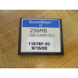 SiliconSystems, SSD-C25MI-3512 256MB SiliconDrive CF SSDC25MI3512 - Used
