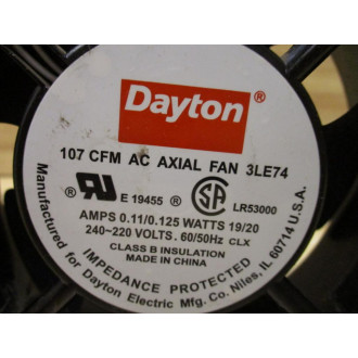 Dayton 3LE74 107 CFM AC Axial Fan