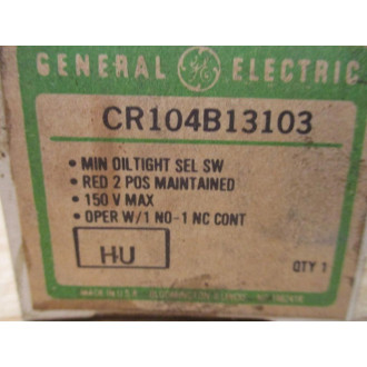 General Electric CR104B13103 Selector Switch GE