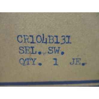 General Electric CR104B131 Selector Switch GE