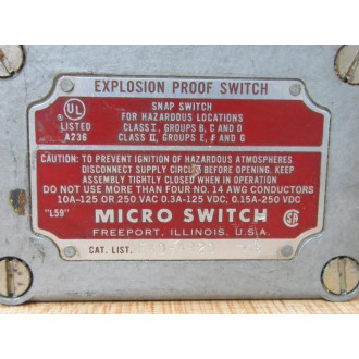 Micro Switch EXD-AR20 Explosion Proof Switch EXDAR20 - Used