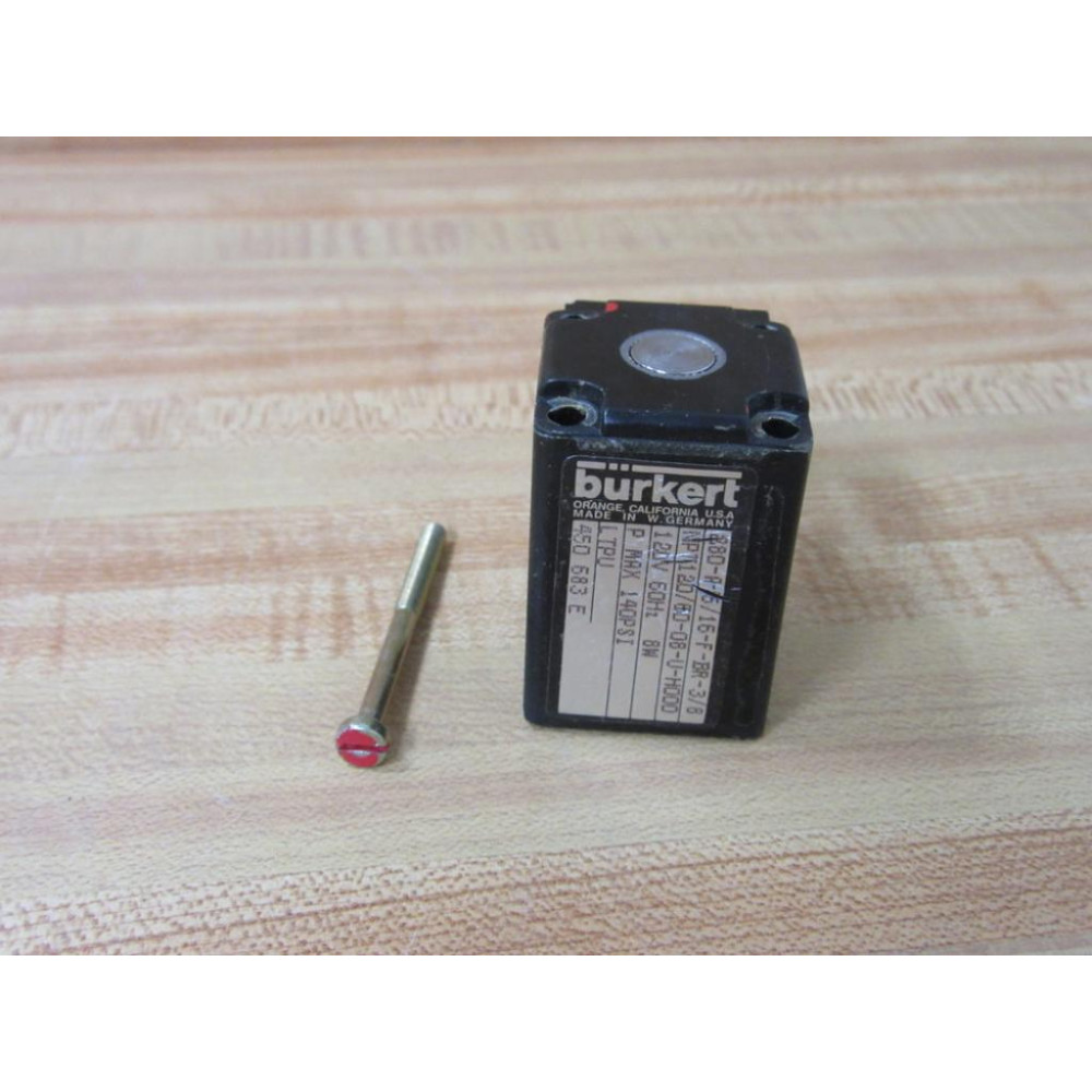 Burkert 450 983 E General Purpose Valve 280-1516-F-BR-38 - New No Box Burkert 450 983 E General Purpose Valve 280-1516-F-BR-38 - New No Box