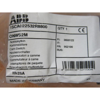 ABB 1SCA022532R880 Cam Switch ONWS2M