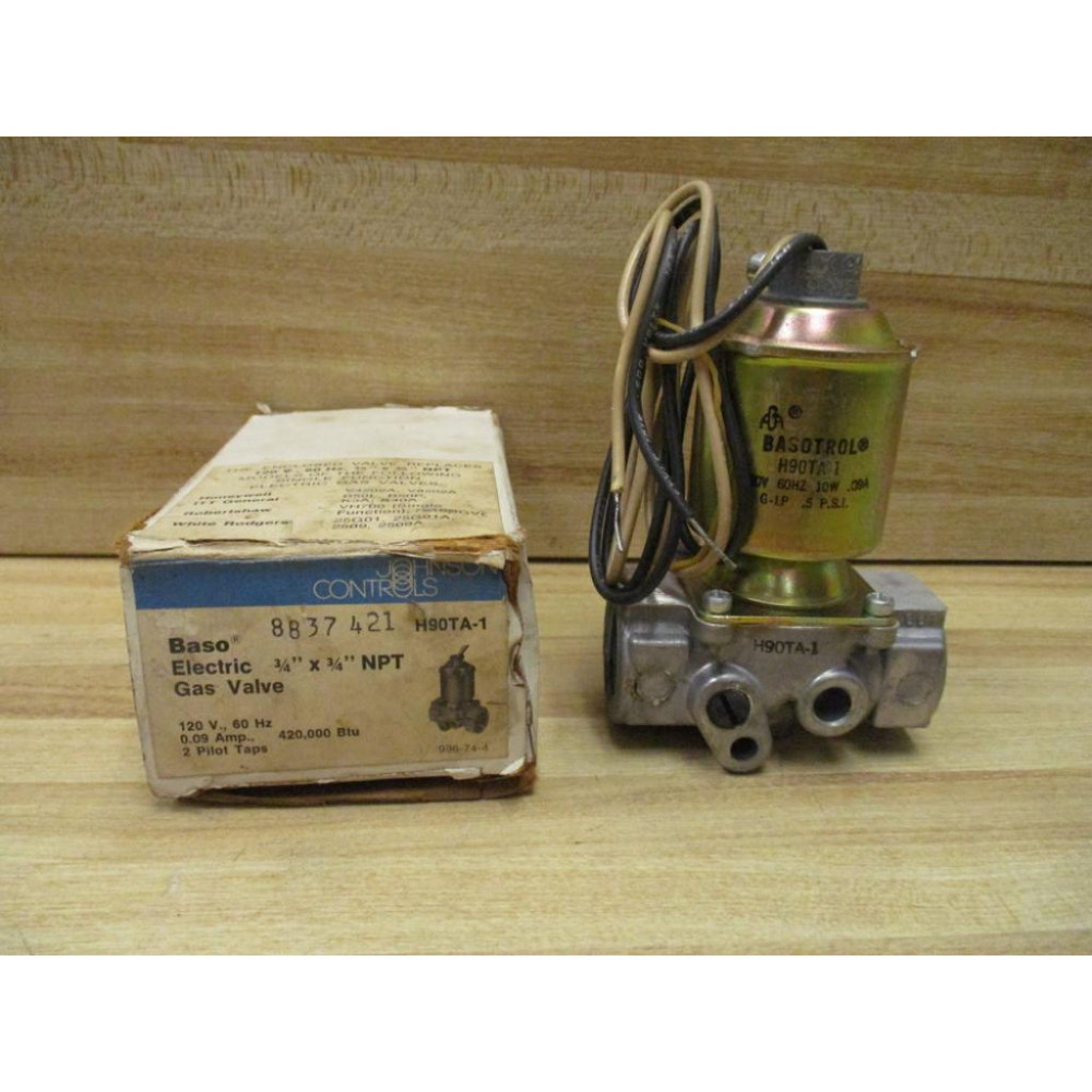 Johnson Controls H90TA-1 Baso Electric Gas Valve H90TA1 Johnson Controls H90TA-1 Baso Electric Gas Valve H90TA1