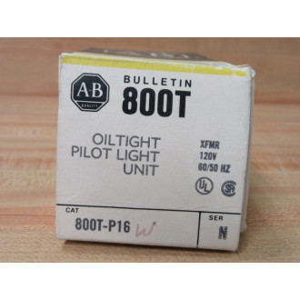 Allen Bradley 800T-P16W Pilot Light 800TP16W Series N