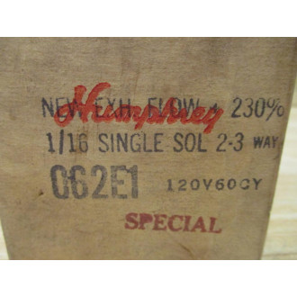 Humphrey Products 062E1 3 10 21 35 Vacuum Air Solenoid Valve 062E13102135