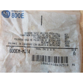 Allen Bradley 800EM-MJT4 Red Button 800EMMJT4