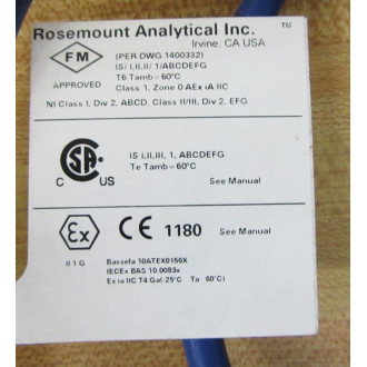 Rosemount 3900-02-10 pH Sensor 39000210 WO Pre-Amp