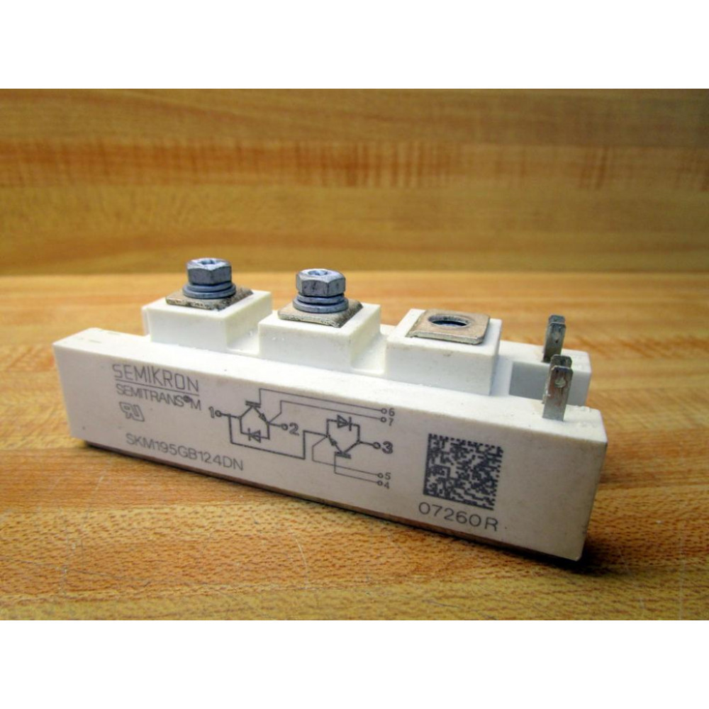 Semikron SKM195GB124DN Thyristor Module W1 Missing Screw - Used